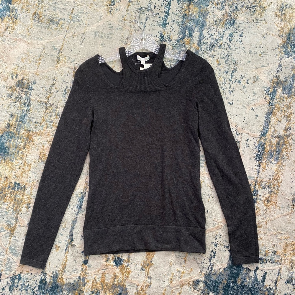 MINNIE ROSE luxury sweater- heather gray, S (4)